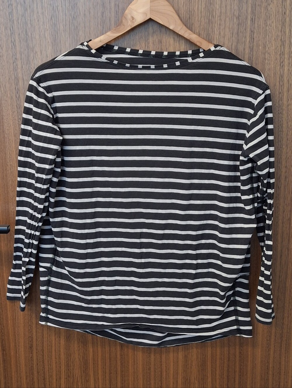 LULULEMON LS Striped Boatneck Top Sz M